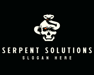 Skull Snake Venom logo design