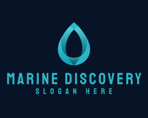 Marine Water Droplet logo design