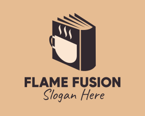 Hot Coffee Book  logo design