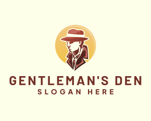 Gentleman Suit Investigator logo design