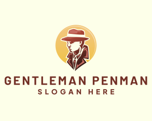 Gentleman Suit Investigator logo design