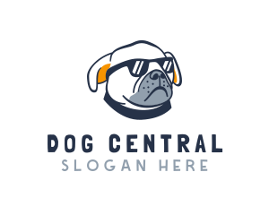 Cool French Bulldog Vet logo design