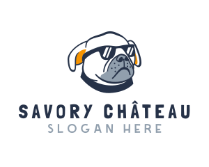 Cool French Bulldog Vet logo design