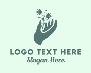 Spring Flower Hand logo