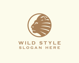 Wild Lion Cat logo design