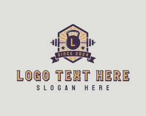 Gym Kettlebell Weightlifting logo