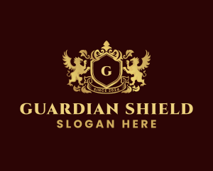 Shield Griffin Crest  logo design