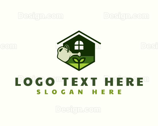 Watering Can Landscaping Logo