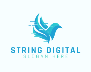 Tech Digital Bird logo design