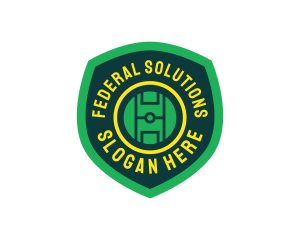 Soccer Field Shield logo design