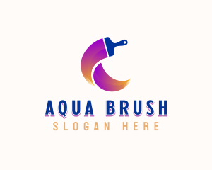 Paint Brush Painting logo design