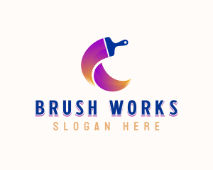 Paint Brush Painting logo