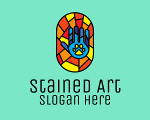 Stained Glass Veterinary logo design