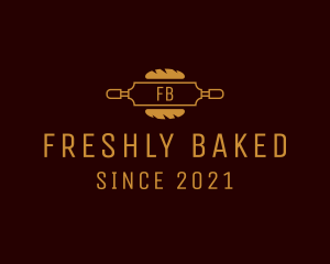 Baguette Rolling Pin Bakery  logo design