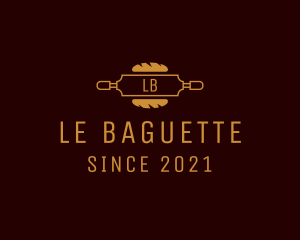 Baguette Rolling Pin Bakery  logo design