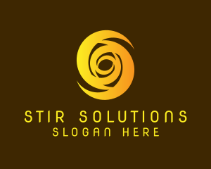 Spiral Swirl Letter S logo design