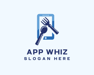 Spoon Fork Cutlery App logo design