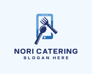 Spoon Fork Cutlery App logo design