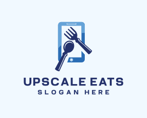 Spoon Fork Cutlery App logo design