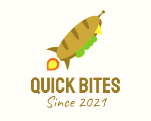 Rocket Launch Sandwich  logo design