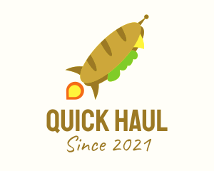 Rocket Launch Sandwich  logo design