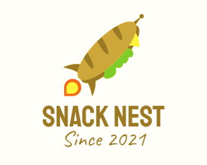 Rocket Launch Sandwich  logo design