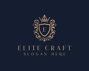 High End Crown Shield  logo design