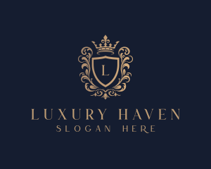 High End Crown Shield  logo design