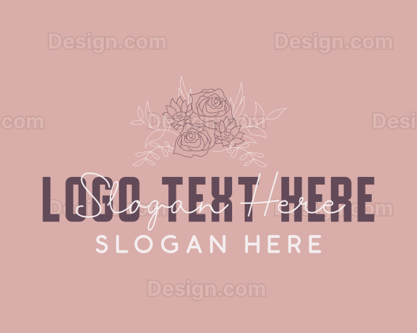 Feminine Flower Wordmark Logo