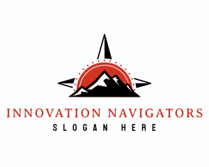 Mountain Climbing Navigation logo design