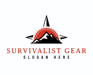 Mountain Climbing Navigation logo design