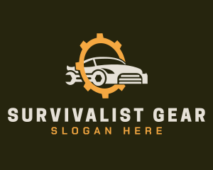 Cogwheel Wrench Car logo design