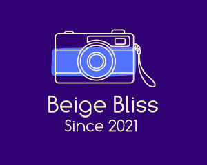 Beige Camera Line Art logo