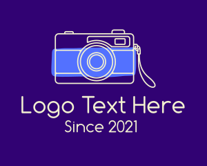 Photograph - Beige Camera Line Art logo design