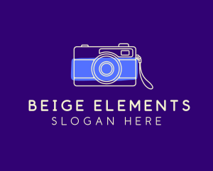 Beige Camera Line Art logo