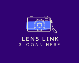 Beige Camera Line Art logo design