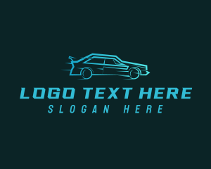 Fast Racing Car Logo