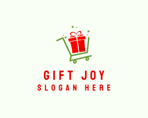 Gift Box Cart  logo design