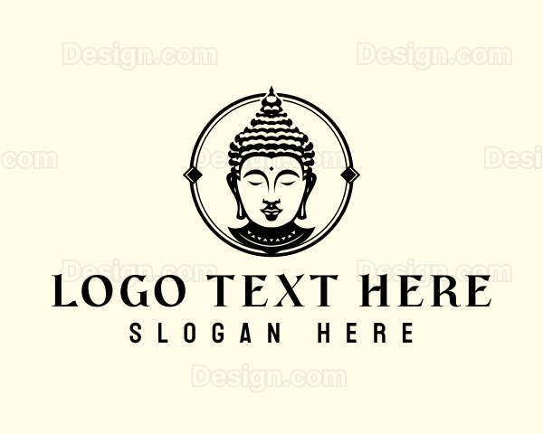 Buddha Spiritual Meditation Logo