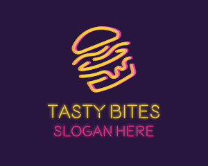 Neon Cheeseburger Bun logo