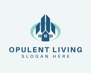 Condominium Houses Realty logo design