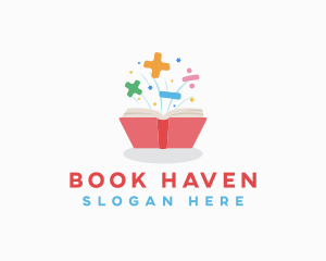 Book Math Learn logo design