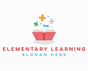 Book Math Learn logo design