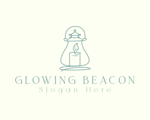 Simple Candle Lantern logo