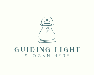 Wax Candle Lantern logo design