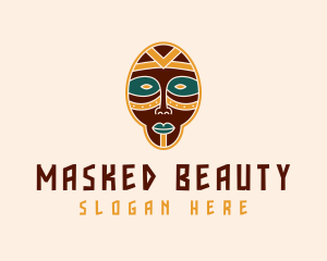 African Tribal Mask logo design