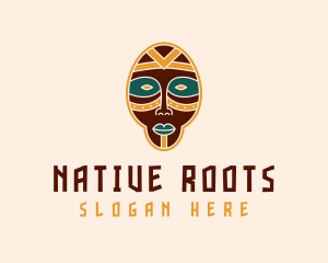 African Tribal Mask logo design