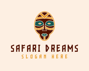 African Tribal Mask logo design