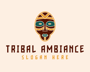 African Tribal Mask logo design