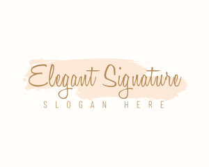 Beauty Watercolor Cursive logo design